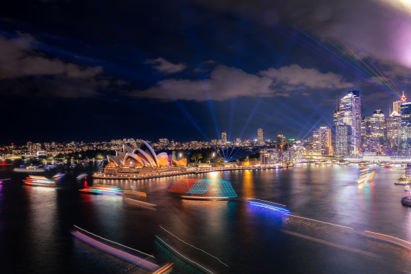 Sydney Harbour at night